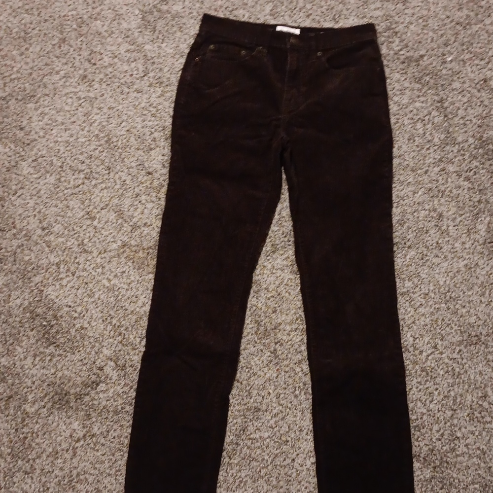 Goodfellow and CO Slim Fit Straight Leg Curduroy Pants Brown